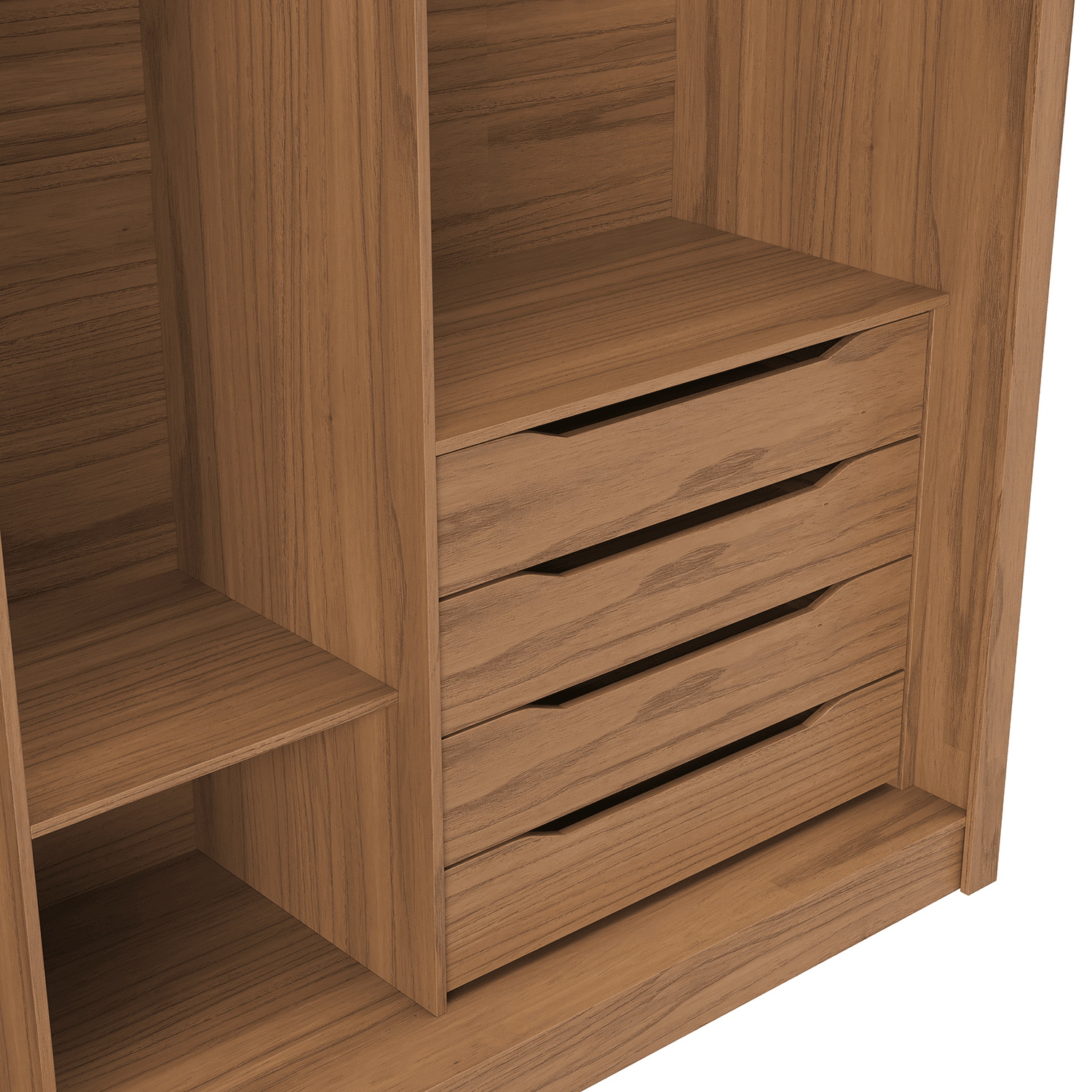 Guarda-Roupa 100% MDF Montclair 3 portas de correr com gavetas Ele/Ela - 275 cm