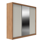 Guarda-Roupa 100% MDF Montclair 3 portas de correr com gavetas Ele/Ela - 275 cm