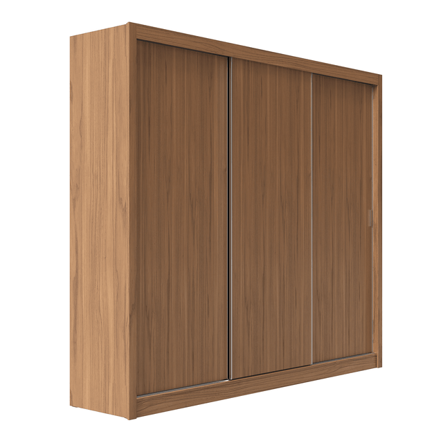 Guarda-Roupa 100% MDF Montclair 3 portas de correr com gaveta porta jóia - 275 cm