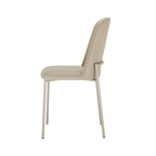 Conjunto c/ 2 Cadeiras de Aço Lucille - Champanhe / PU Off-White