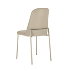 Conjunto c/ 2 Cadeiras de Aço Lucille - Champanhe / PU Off-White