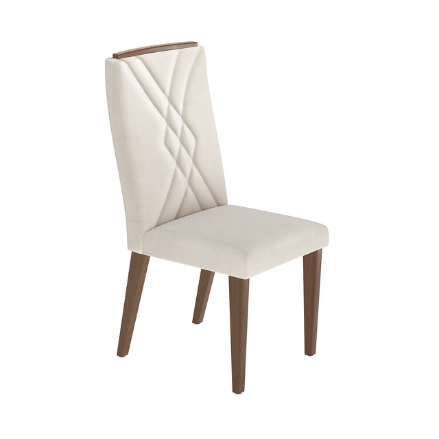 Conjunto c/ 2 Cadeiras de Madeira Megan - Natural