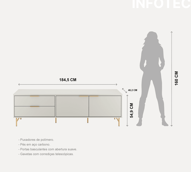 Rack Yves Off White - 184 cm