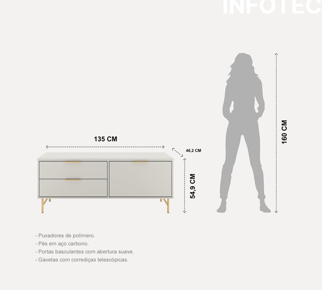 Rack Yves Freijó - 135 cm / Outlet