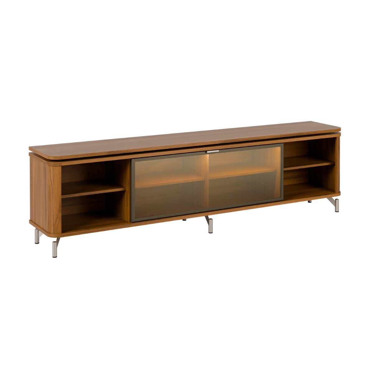 Rack para TVs até 85 Polegadas 100% MDF 1 Porta com Vidro Reflecta Lincoln Float 212cm