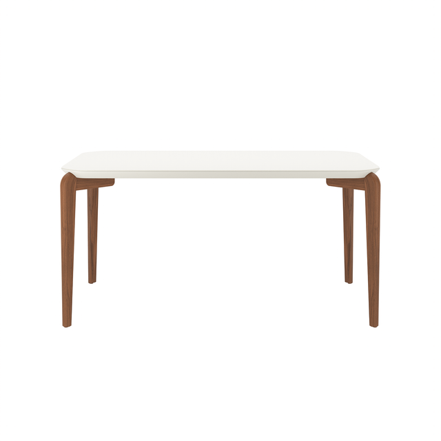 Mesa de Jantar Donatella para 6 lugares com vidro - Retangular 160cm