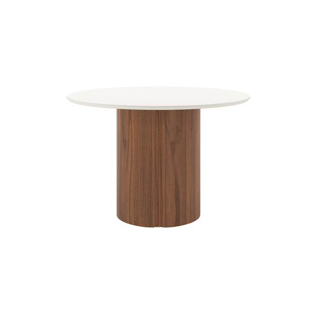 Mesa de Jantar Kalina 115cm Redonda com Vidro