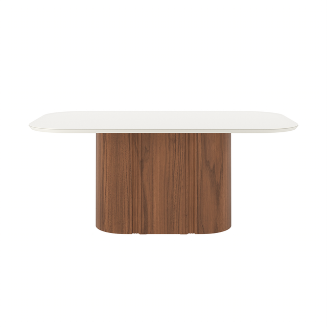 Mesa de Jantar Kalina 184 cm Retangular com Vidro