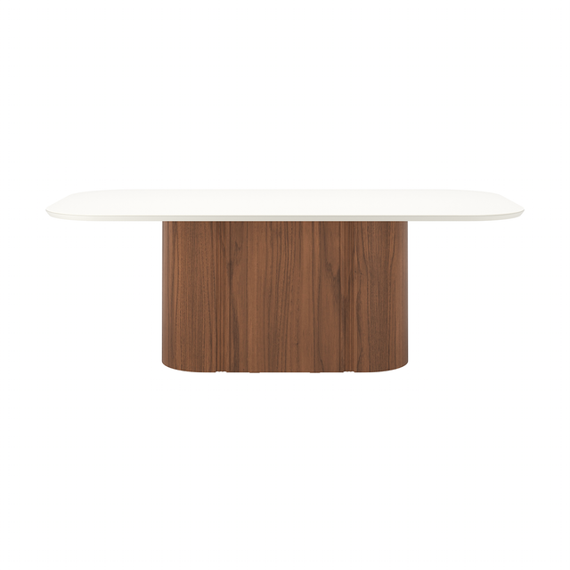 Mesa de Jantar Kalina 220 cm Retangular com Vidro