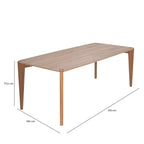 Mesa de Jantar Retangular para 8 Lugares Harmony 219cm Natural com Canella