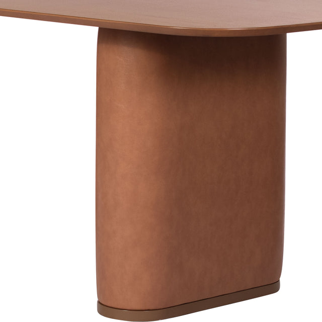 Mesa de Jantar Lintz 184 cm - Canela c/ PU Caramelo