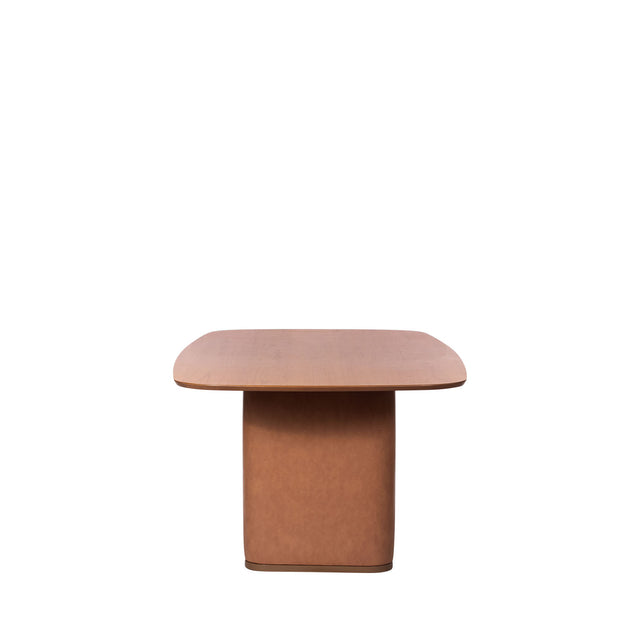 Mesa de Jantar Lintz 219 cm - Canela c/ PU Caramelo