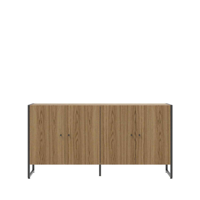 Balcão Voss 146 cm - Freijó c/ Preto Fosco