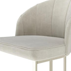 Banqueta Alta de Aço Beverly - Champanhe - Champanhe c/ Linho Mescla Cru - Linked 200 02 - Província - Banquetas