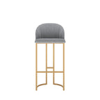 Banqueta Alta de Aço Beverly Dourado e Stone - Província - Banquetas