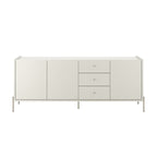 Buffet 3 Portas 3 Gavetas Jasper 185cm Off - White Fosco com Champanhe - Província - Buffet