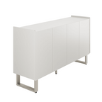 Buffet Arcadia 137 cm - Off White Fosco c/ Champanhe - Província - Buffet