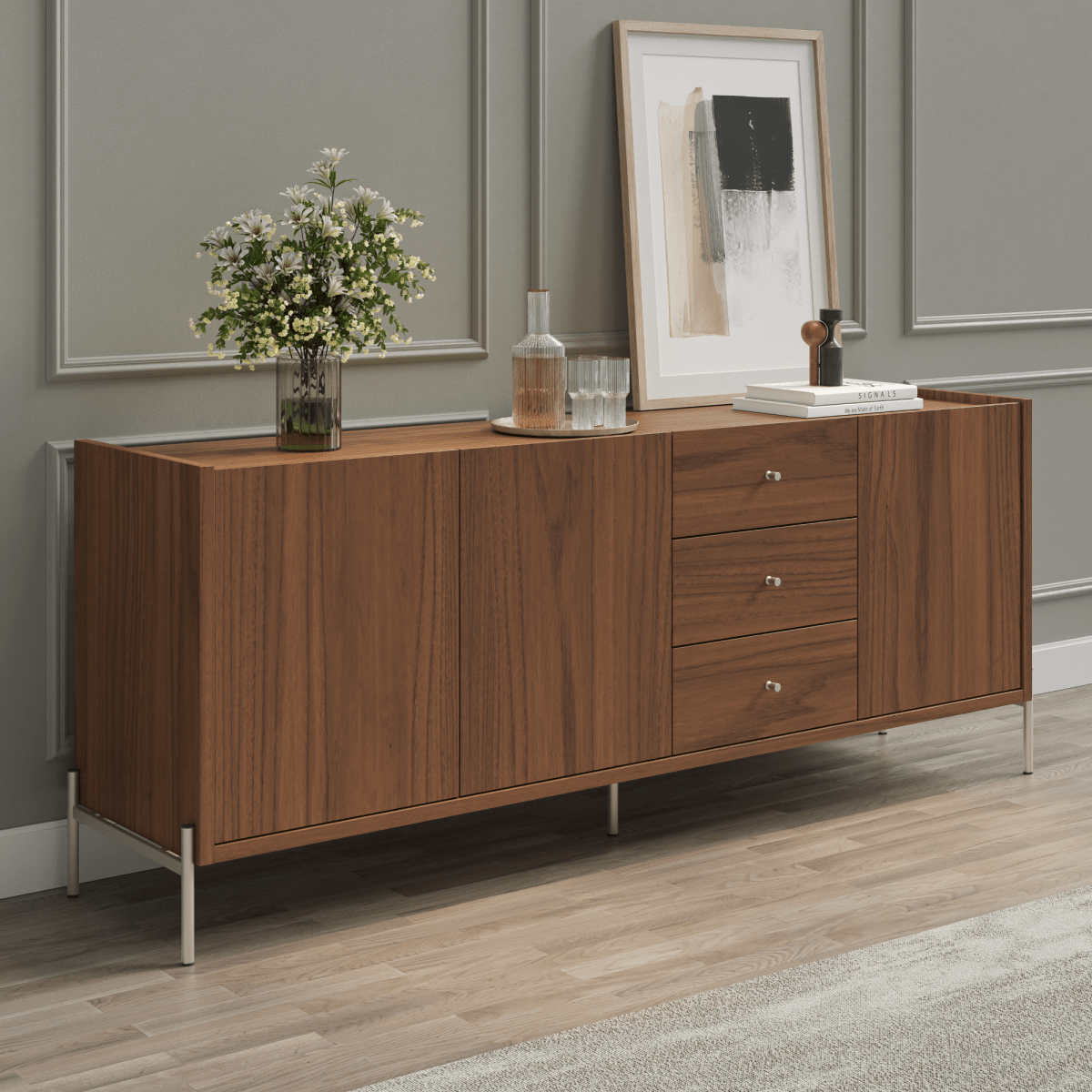 Buffet Jasper 185 cm - Canella c/ Champanhe - Província - Buffet