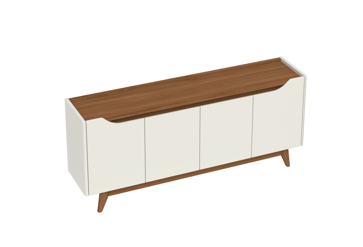 Buffet Pulse 180 cm - Canella c/ Off White Fosco - Província - Buffet