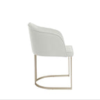 Cadeira de Aço Estofada Beverly Champanhe com Soft Palha