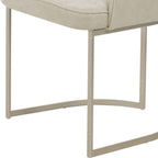 Cadeira de Aço Estofada Beverly Champanhe com Soft Palha