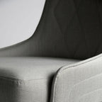 Cadeira de Madeira Maciça Carlton Natural com Linho Mescla Cinza - Província - 