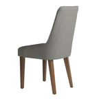 Cadeira de Madeira Maciça Carlton Natural com Linho Mescla Cinza - Província - 