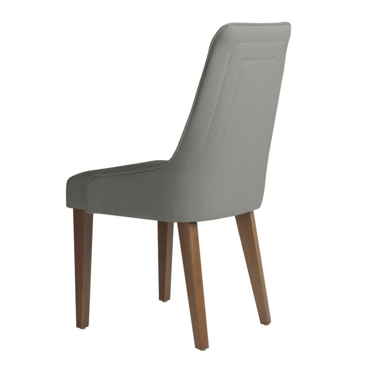 Cadeira de Madeira Maciça Carlton Natural com Linho Mescla Cinza - Província - 