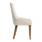 Cadeira de Madeira Maciça Carlton Natural com Linho Off White - Província - 