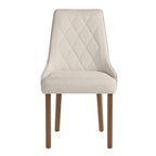 Cadeira de Madeira Maciça Carlton Natural com Linho Off White - Província - 