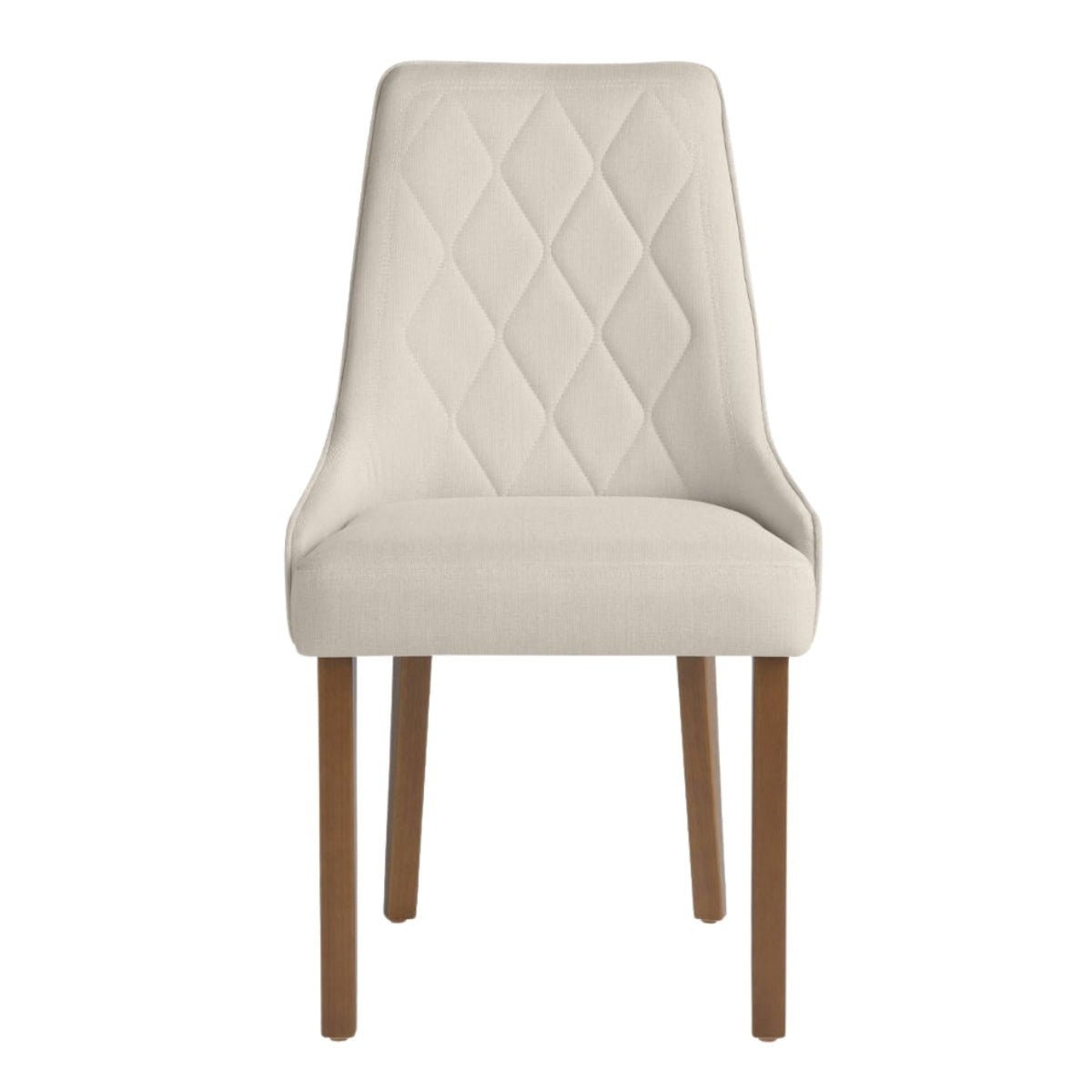 Cadeira de Madeira Maciça Carlton Natural com Linho Off White - Província - 