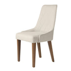 Cadeira de Madeira Maciça Carlton Natural com Linho Off White - Província - 