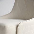 Cadeira de Madeira Maciça Carlton Natural com Linho Off White - Província - 