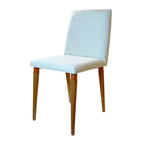 Cadeira de Madeira Maciça Liv Natural com Bouclé Montecarlo - Província - 