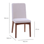 Cadeira de Madeira Maciça Olive Natural com Bouclé Montecarlo - Província - Cadeiras de Jantar