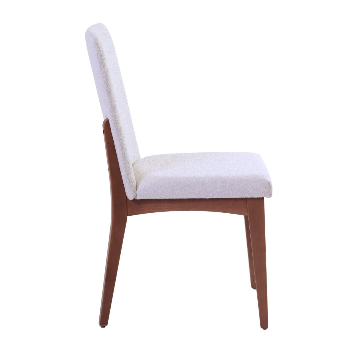 Cadeira de Madeira Maciça Olive Natural com Bouclé Montecarlo - Província - Cadeiras de Jantar