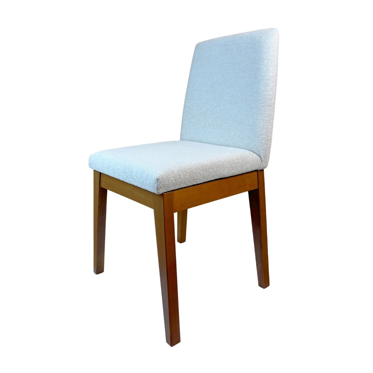 Cadeira de Madeira Maciça Tai Natural com Bouclé Montecarlo - Província - 