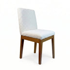 Cadeira de Madeira Maciça Tai Natural com Bouclé Montecarlo - Província - 