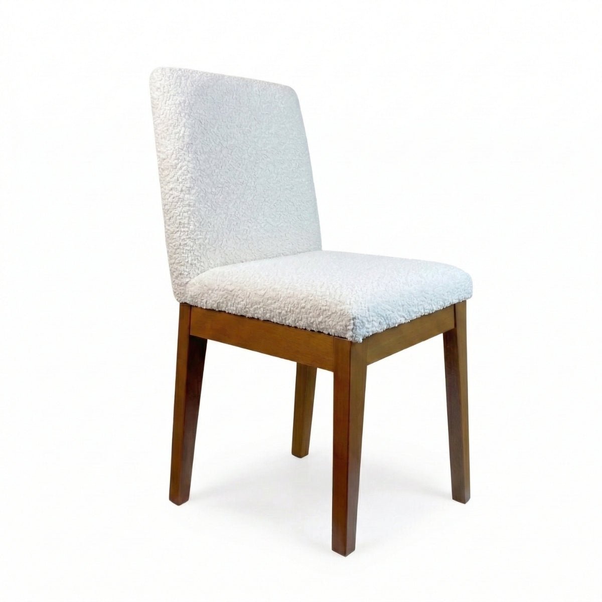 Cadeira de Madeira Maciça Tai Natural com Bouclé Montecarlo - Província - 