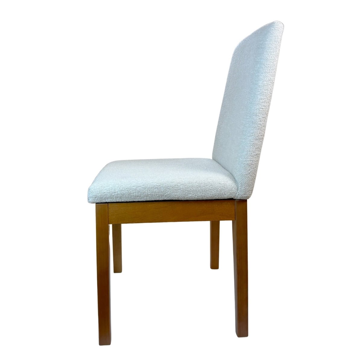 Cadeira de Madeira Maciça Tai Natural com Bouclé Montecarlo - Província - 