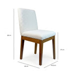 Cadeira de Madeira Maciça Tai Natural com Bouclé Montecarlo - Província - 