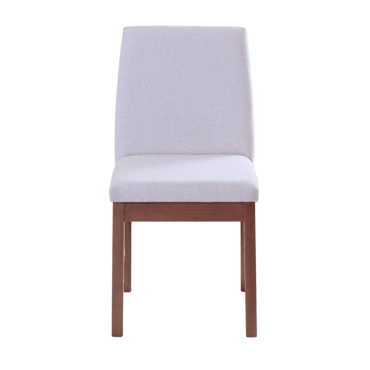 Cadeira de Madeira Maciça Tai Natural com Bouclé Montecarlo - Província - Cadeiras de Jantar