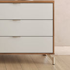 Cômoda 6 Gavetas Glow 178cm Canella com Off White Fosco - Província - Cômoda