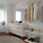 Cômoda 6 Gavetas Yves 135cm Off White com Dourado - Província - Cômoda