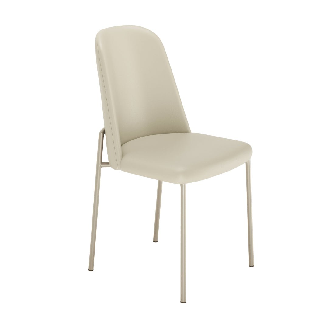 Conjunto c/ 2 Cadeiras de Aço Lucille - Champanhe - Província - Cadeiras de Jantar