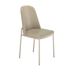 Conjunto c/ 2 Cadeiras de Aço Lucille - Champanhe / PU Off - White - Província - Cadeiras de Jantar