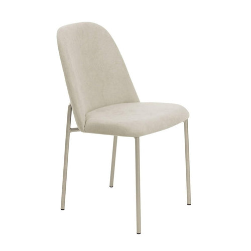 Conjunto c/ 2 Cadeiras de Aço Lucille - Champanhe / Soft Palha - Província - Cadeiras de Jantar