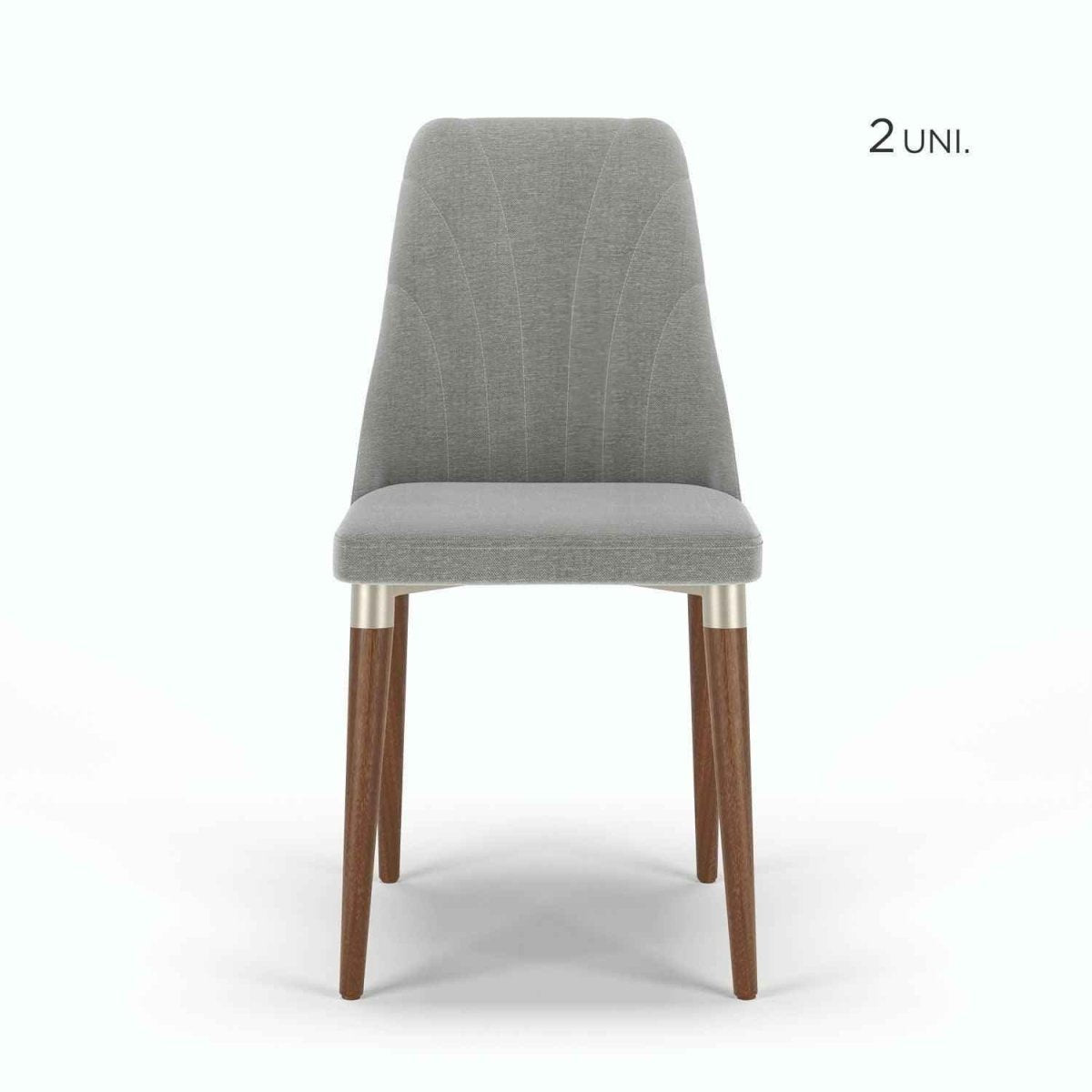 Conjunto c/ 2 Cadeiras de Madeira Loren Linho Carbono - Linked 35 - Província - Cadeiras de Jantar