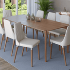 Conjunto c/ 2 Cadeiras de Madeira Loren PU Fendi - Mox 04 - Província - Cadeiras de Jantar