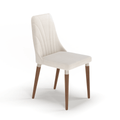 Conjunto c/ 2 Cadeiras de Madeira Loren PU Linho Off - White - Linked 02 - Província - Cadeiras de Jantar